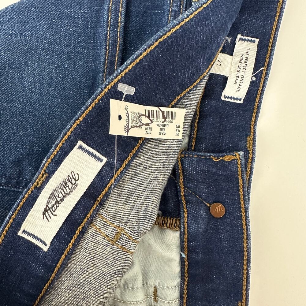Madewell The Perfect Vintage Wide Leg Jean Pipestone Wash Blue US 27 NWT - Picture 13 of 15